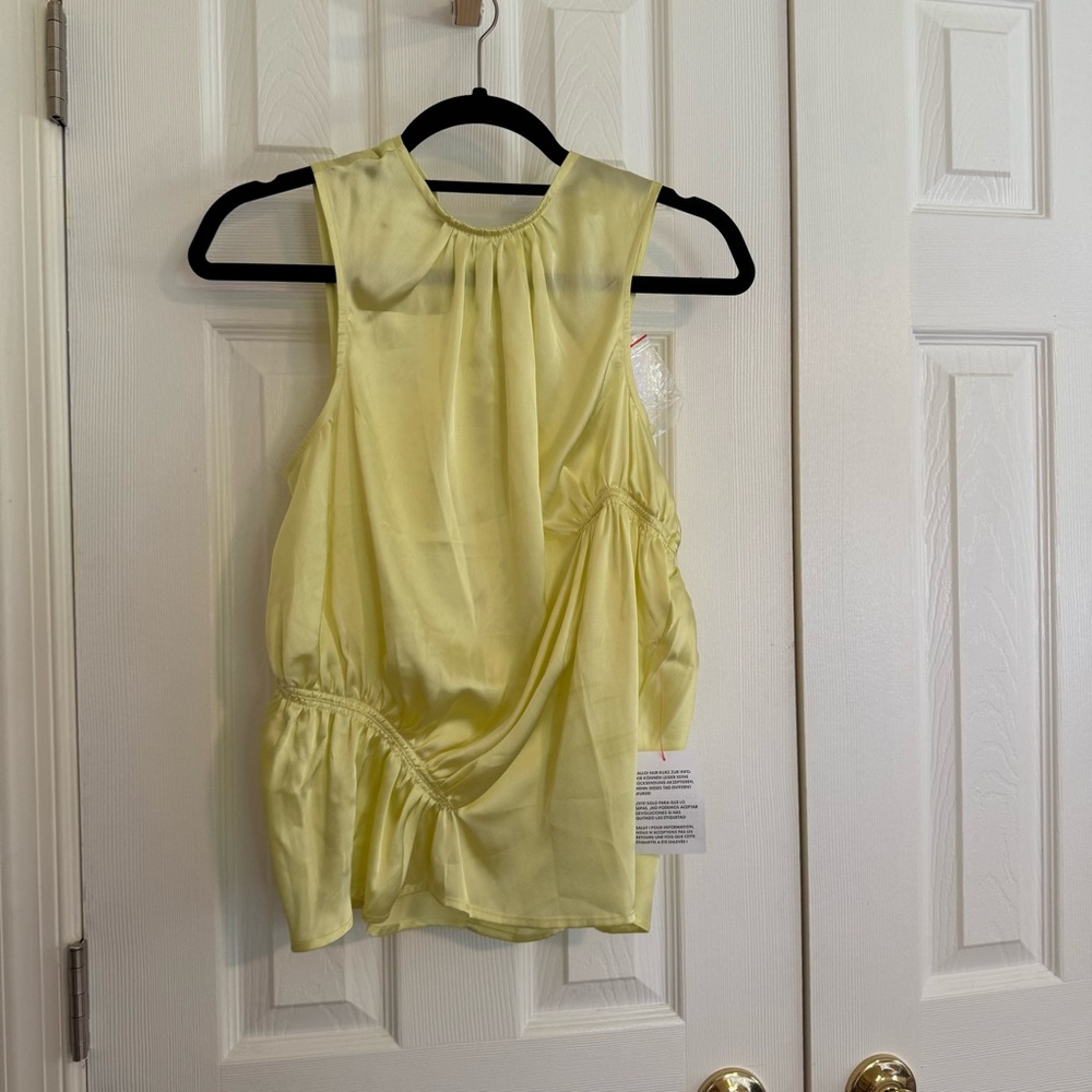 NWT TopShop Yellow silky Sleeveless Top